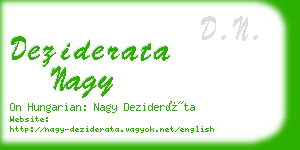 deziderata nagy business card